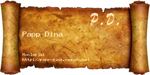 Papp Dina névjegykártya