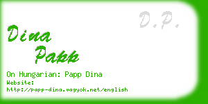 dina papp business card